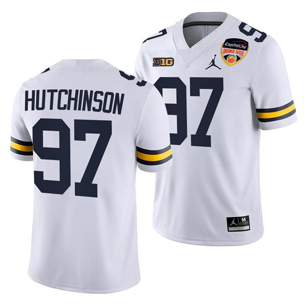 Michigan Aidan Hutchinson Michigan Wolverines white jersey