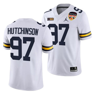 Michigan Aidan Hutchinson Michigan Wolverines white jersey