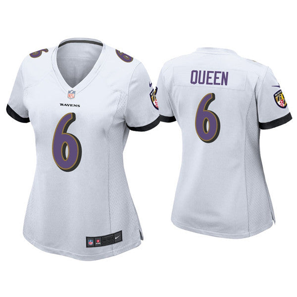 Patrick Queen Baltimore Ravens white Vapor jersey