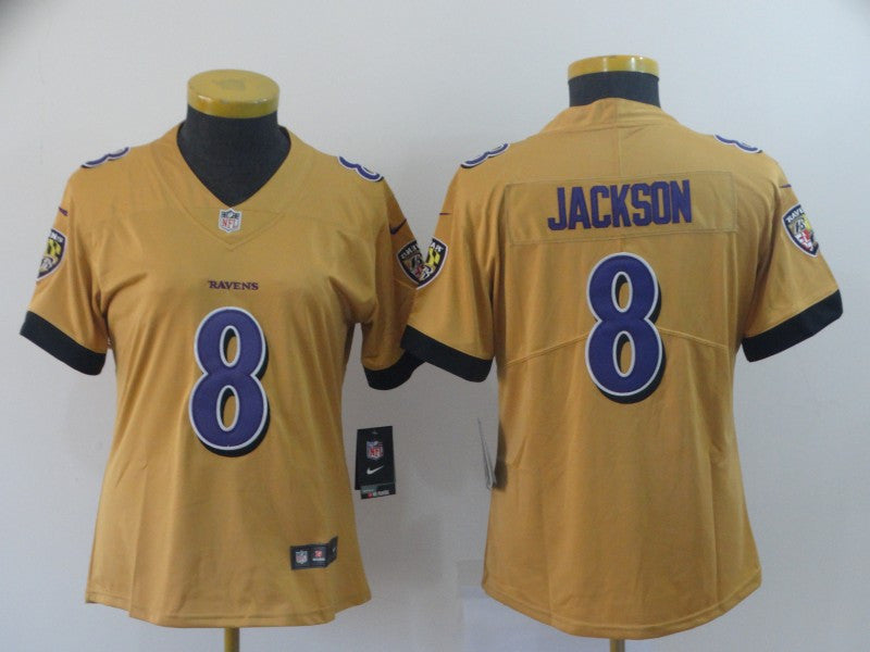 Lamar Jackson Baltimore Ravens gold Inverted Legend jersey