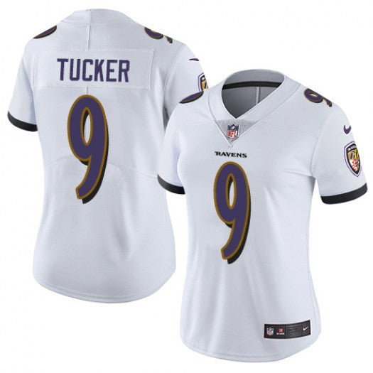 Justin Tucker Baltimore Ravens white Vapor jersey
