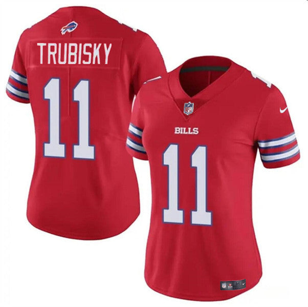 Mitch Trubisky Buffalo Bills red Vapor jersey