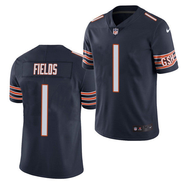 Justin Fields Chicago Bears navy Vapor jersey