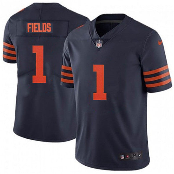 Justin Fields Chicago Bears navy Color Rush jersey