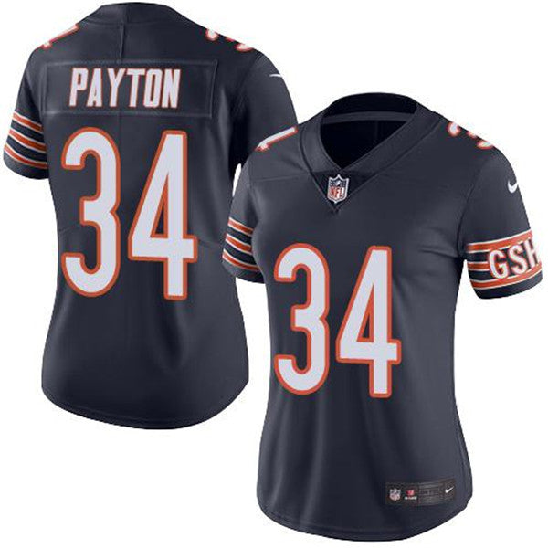 Walter Payton Chicago Bears navy Vapor jersey