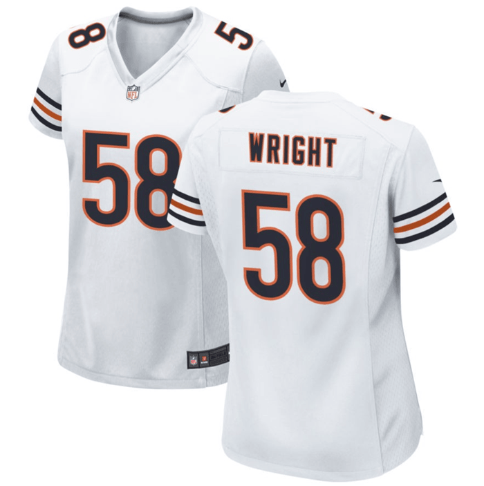 Darnell Wright Chicago Bears white Game jersey