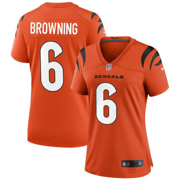 Jake Browning Cincinnati Bengals orange jersey