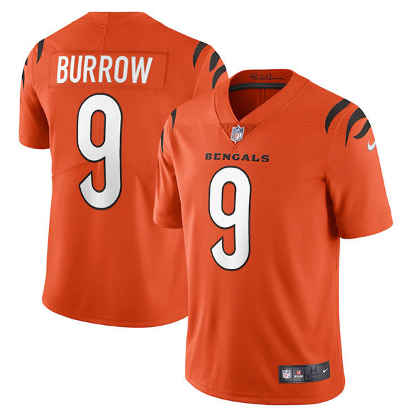 Joe Burrow Cincinnati Bengals orange Vapor jersey