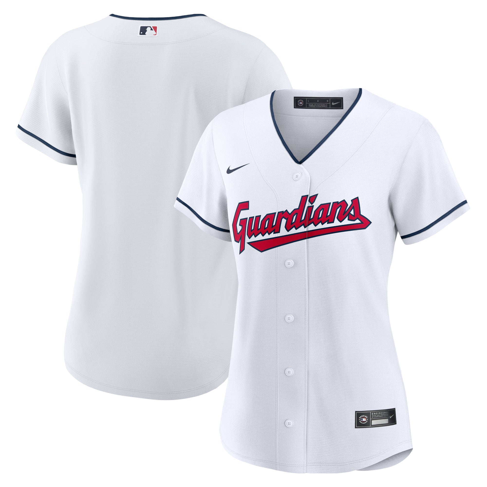 Cleveland Guardians white Home jersey