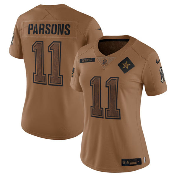 Micah Parsons Dallas Cowboys brown Salute To Service jersey