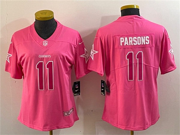 Micah Parsons Dallas Cowboys pink Vapor jersey