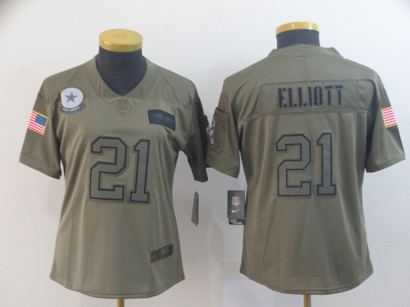Ezekiel Elliott Dallas Cowboys camo Salute To Service jersey
