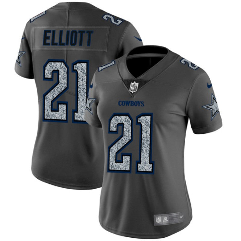 Ezekiel Elliott Dallas Cowboys gray Fashion Static jersey