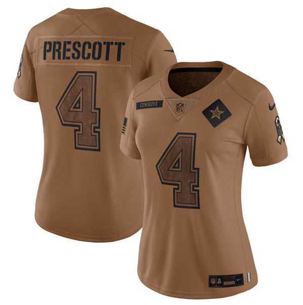 Dak Prescott Dallas Cowboys brown Salute To Service jersey