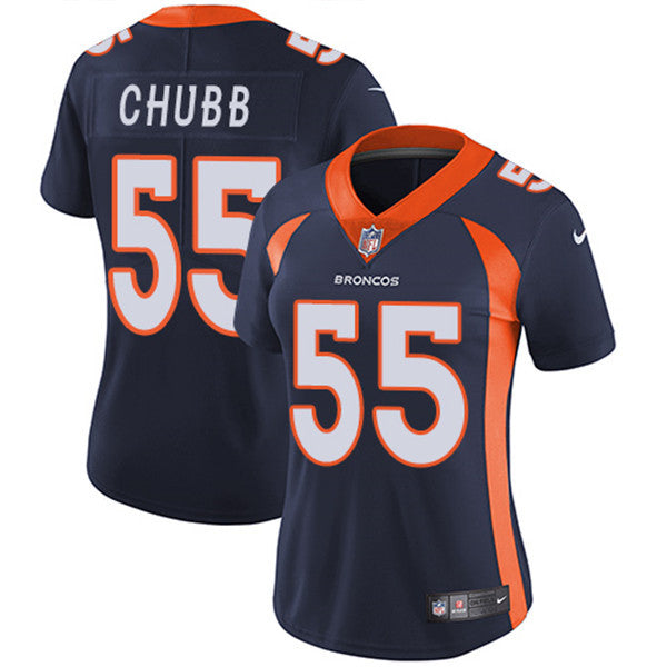 Bradley Chubb Denver Broncos navy Vapor jersey
