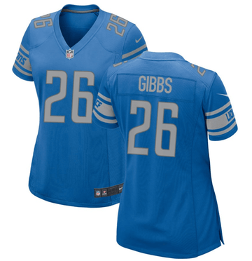 Jahmyr Gibbs Detroit Lions blue Game jersey