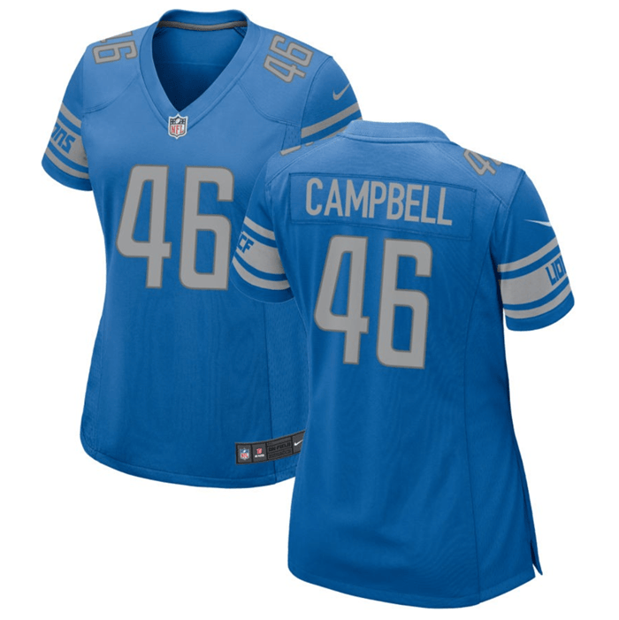 Jack Campbell Detroit Lions blue Game jersey