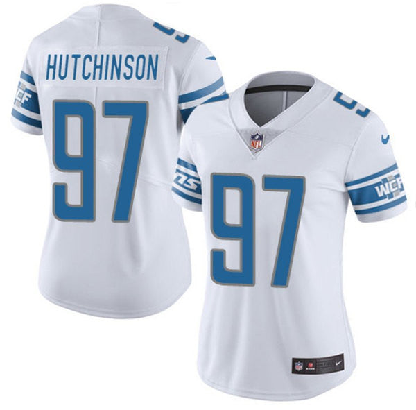 Aidan Hutchinson Detroit Lions white Vapor jersey