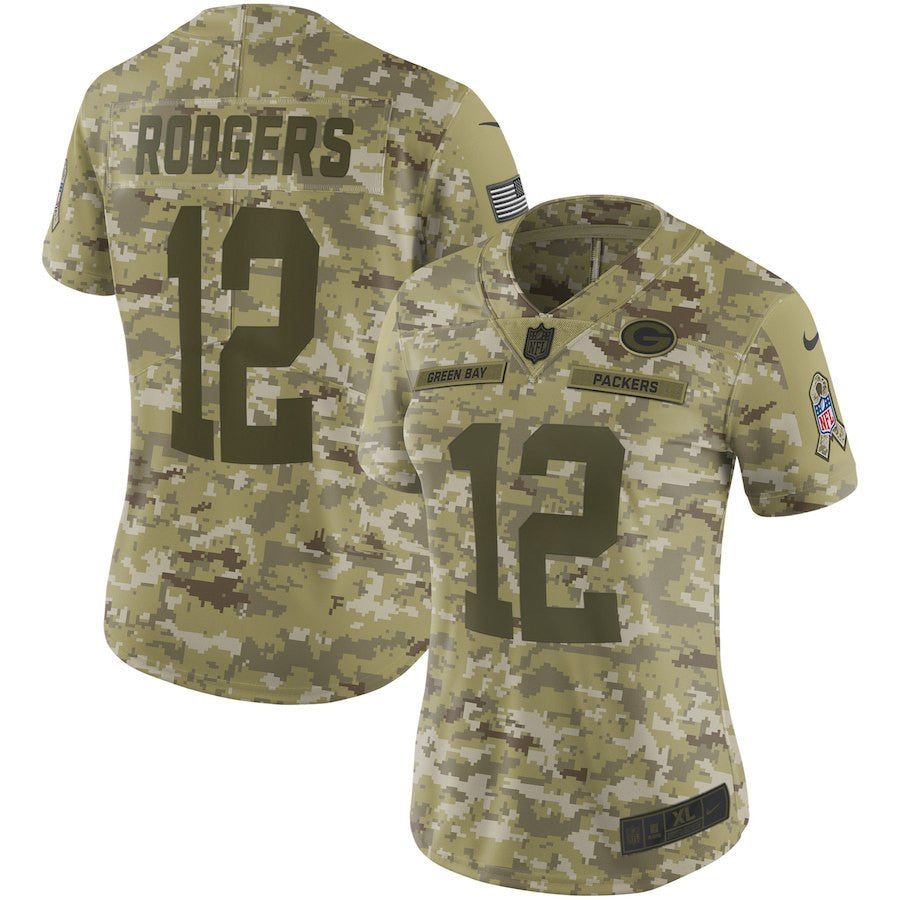Aaron Rodgers Green Bay Packers camo Salute To Service jersey