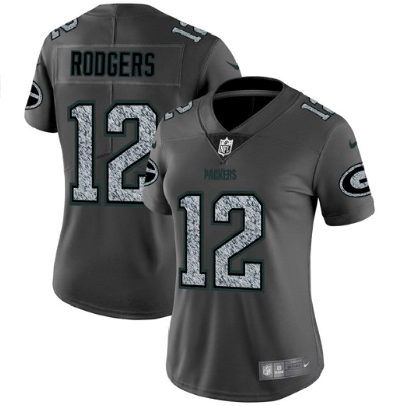 Aaron Rodgers Green Bay Packers gray Fashion Static jersey
