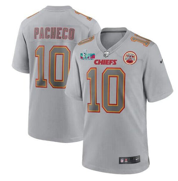 Isiah Pacheco Kansas City Chiefs grey Game jersey