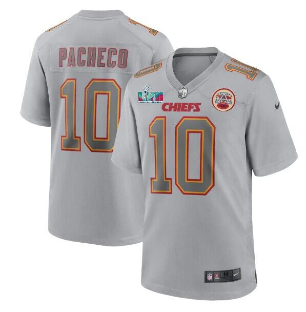 Isiah Pacheco Kansas City Chiefs grey Game jersey