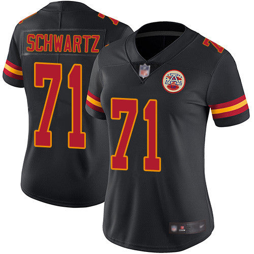 Mitchell Schwart Kansas City Chiefs black Vapor jersey