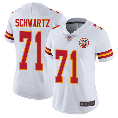 Mitchell Schwart Kansas City Chiefs white Vapor jersey