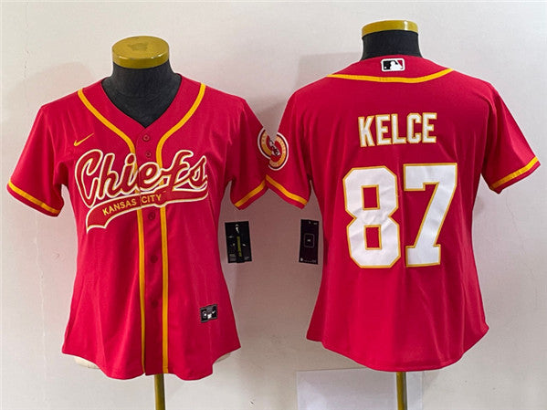 Travis Kelce Kansas City Chiefs red jersey