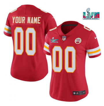 Custom Kansas City Chiefs red Vapor jersey