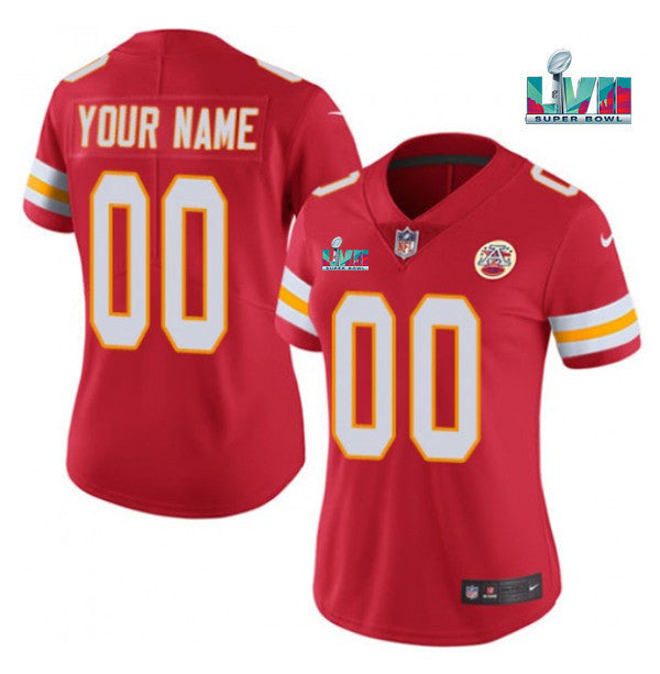 Custom Kansas City Chiefs red Vapor jersey
