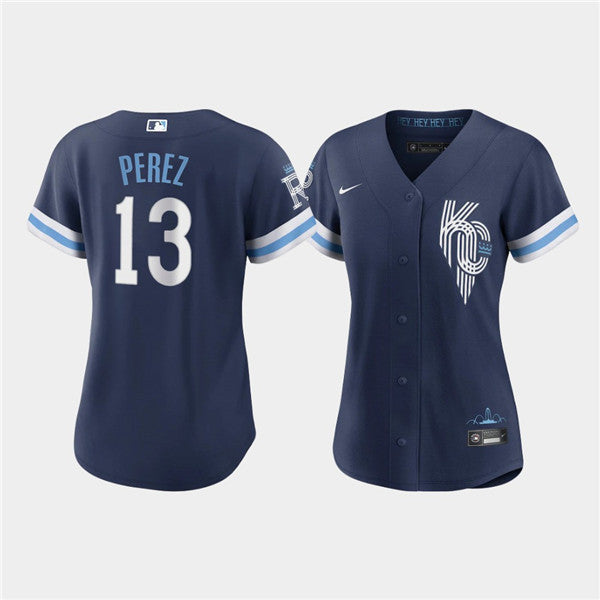 Salvador Perez Kansas City Royals navy City Connect jersey