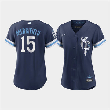 Whit Merrifield Kansas City Royals navy City Connect jersey