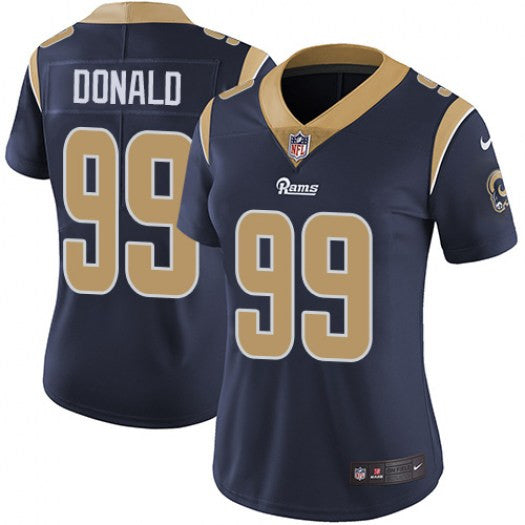Aaron Donald Los Angeles Rams navy Vapor jersey
