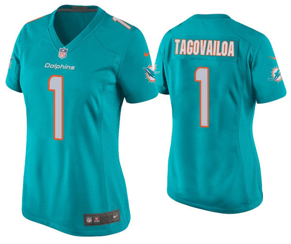 Tua Tagovailoa Miami Dolphins aqua jersey