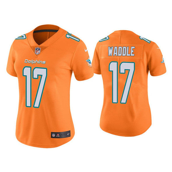 Jaylen Waddle Miami Dolphins orange Vapor jersey