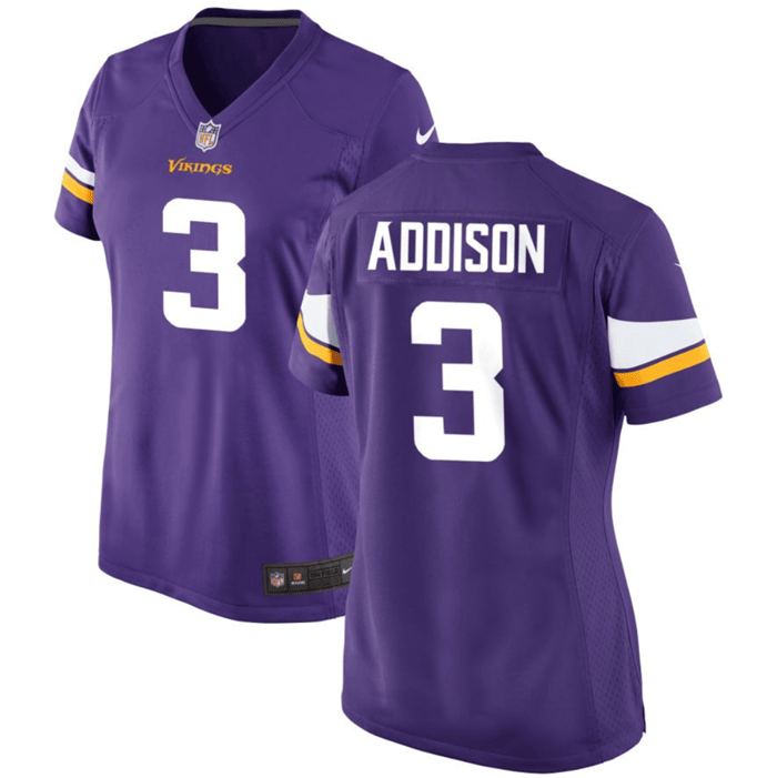 Jordan Addison Minnesota Vikings purple Game jersey