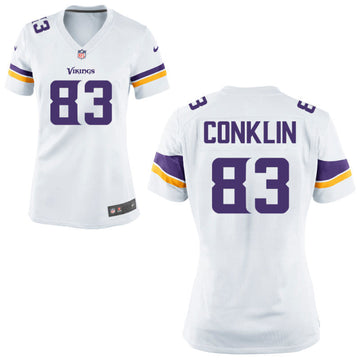 Tyler Conklin Minnesota Vikings white Limited jersey