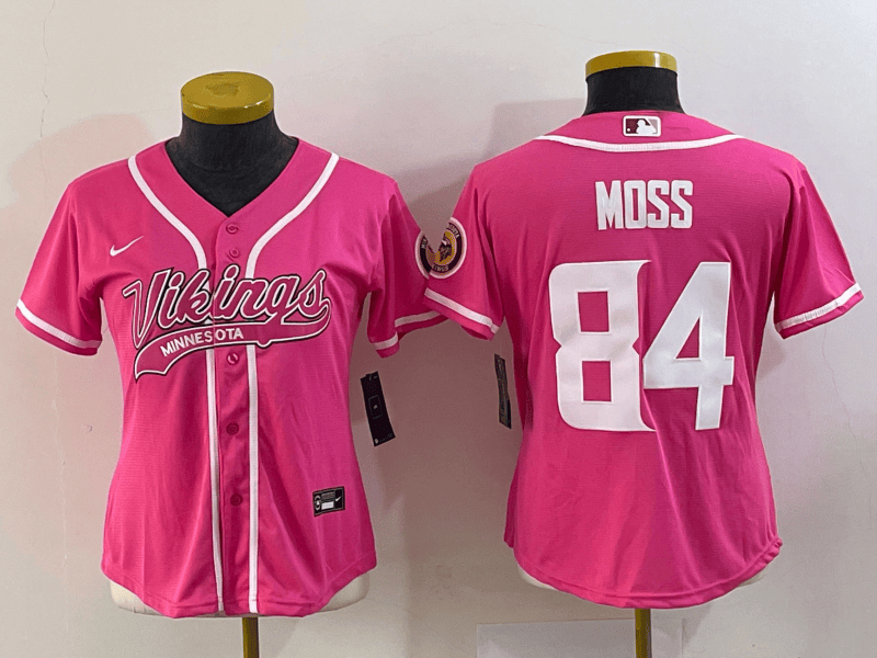 Randy Moss Minnesota Vikings pink jersey