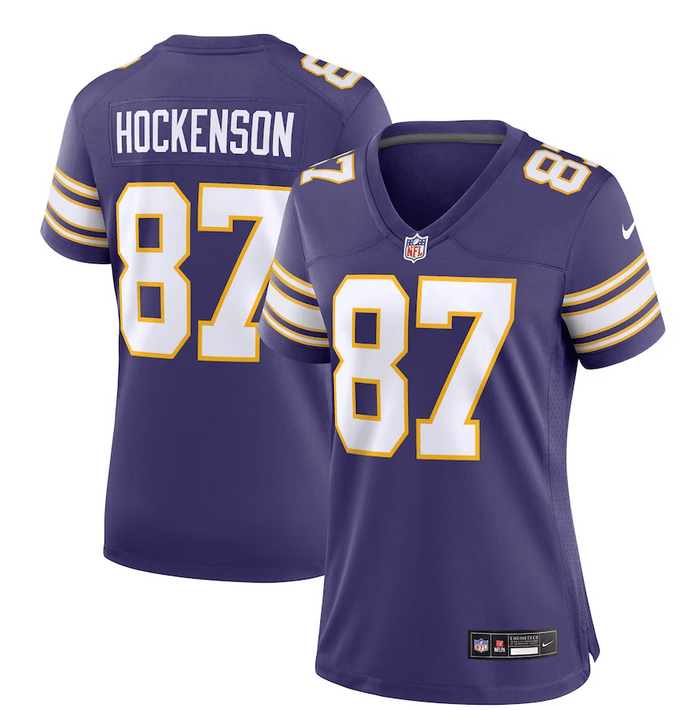 T.J. Hockenson Minnesota Vikings purple Game jersey
