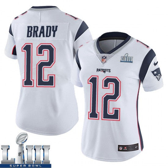 Tom Brady New England Patriots white Vapor jersey
