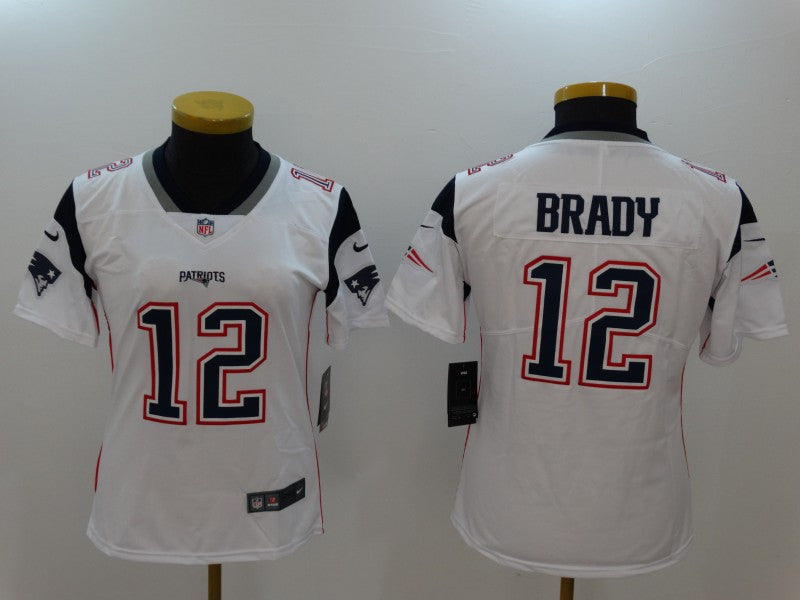 Tom Brady New England Patriots white Vapor jersey