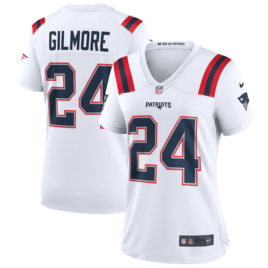 Stephon Gilmore New England Patriots white jersey
