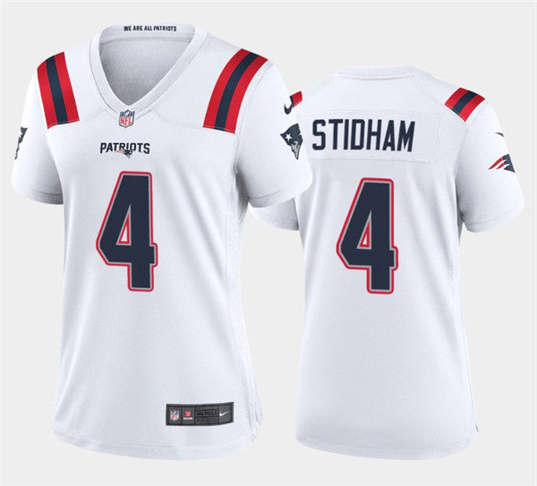 Jarrett Stidham New England Patriots white jersey
