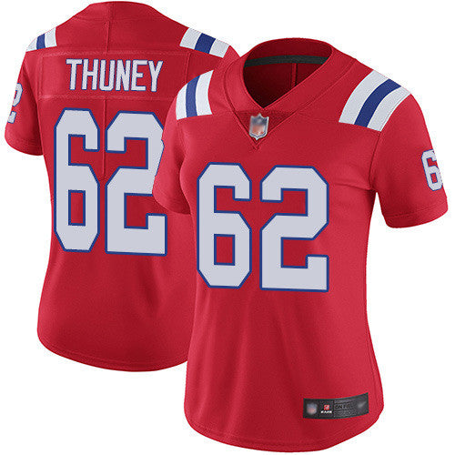 Joe Thuney New England Patriots red Vapor jersey