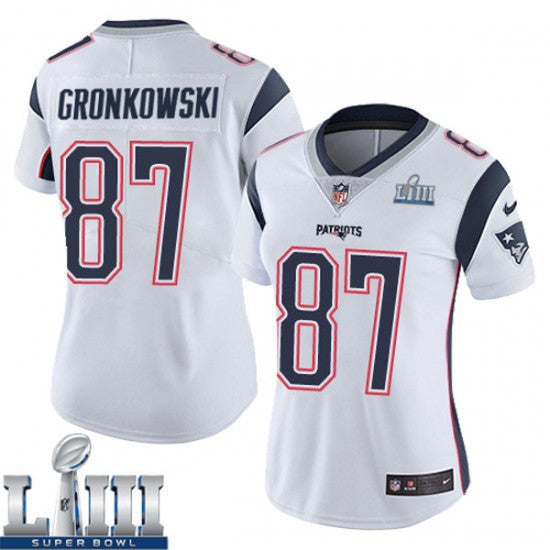 Rob Gronkowski New England Patriots white Vapor jersey