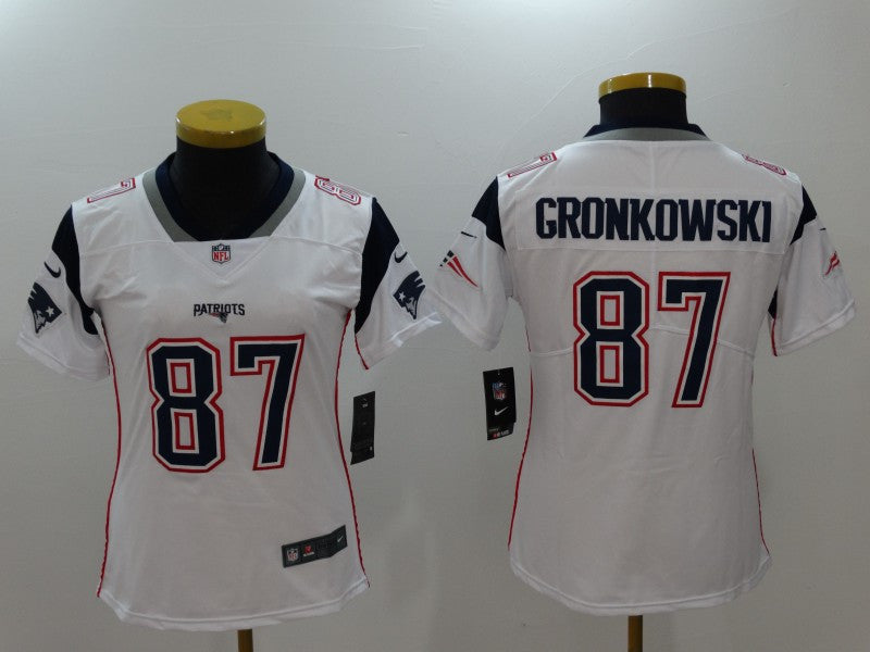 Rob Gronkowski New England Patriots white Vapor jersey