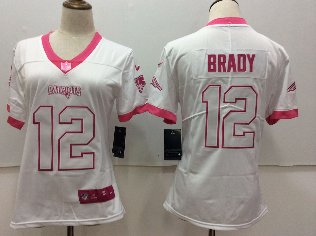 Custom New England Patriots white Vapor jersey