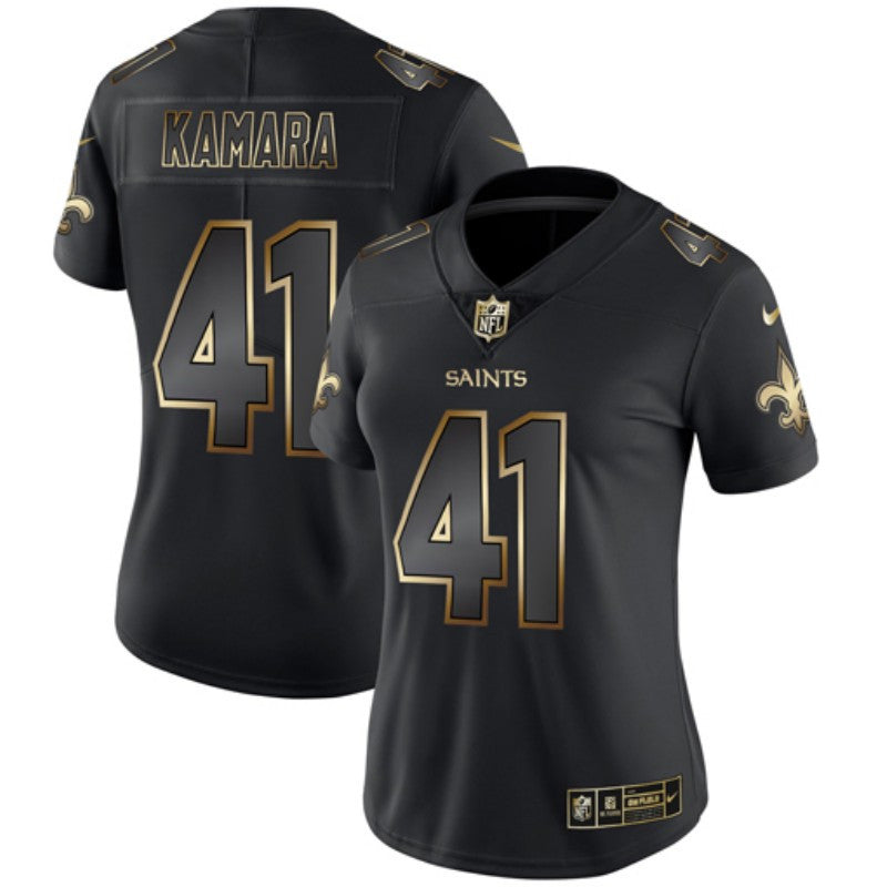 Alvin Kamara New Orleans Saints black jersey