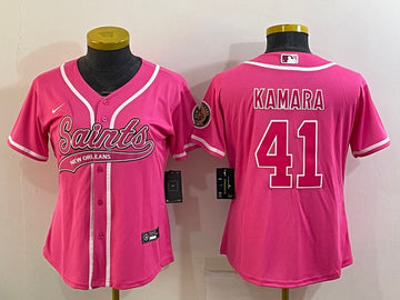 Alvin Kamara New Orleans Saints pink jersey
